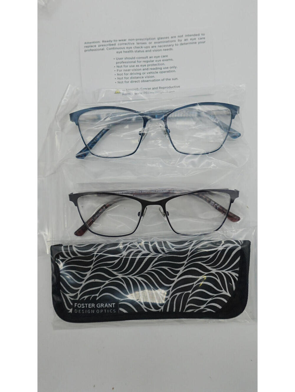 Foster Grant Addie +2.00 Full Frame Metal Reading Glasses 2-Pack Comfort Readers